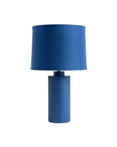 Ridge Bend Table Lamp With A Plain Fabric Shade - Blue (synthetic illustration; no displayed measurements)