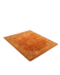 Rugsotic Carpets Hand-Knotted Orange Area Rug
