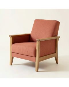 Laurel Bluff Upholstered Armchair - Terracotta (synthetic illustration; no displayed measurements)