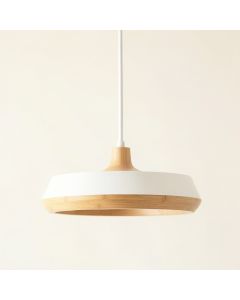 Vale Bridge Pendant Light Suspended From One Plain Cable - White (synthetic illustration; no displayed measurements)