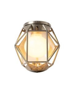 Tolya 3 - Light 11 '' Caged Geometric Semi Flush Mount (synthetic illustration; no displayed measurements)