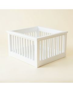 Linden Bend Empty Furniture-Style Pet Crate - White (synthetic illustration; no displayed measurements)