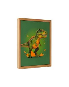 Dinosaur Jumble Graphic Art Print On Wood