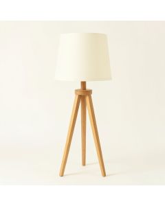 Heath Crossing Floor Lamp With A Plain Fabric Shade - Cream (synthetic illustration; no displayed measurements)