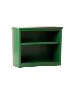 Ash Bluff Low Bookcase - Green (synthetic illustration; no displayed measurements)