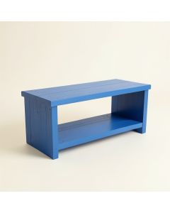 Shore Bridge Narrow Outdoor Storage Bench - Blue (synthetic illustration; no displayed measurements)