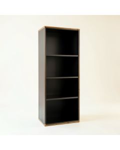 Birch Crest Narrow Cubby Tower - Black (synthetic illustration; no displayed measurements)