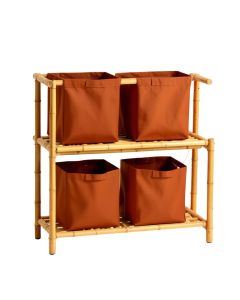 Glen Brook Laundry Sorting Station With Plain Removable Bags - Terracotta (synthetic illustration; no displayed measurements)