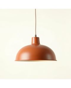 Birch Crossing Pendant Light Suspended From One Plain Cable - Terracotta (synthetic illustration; no displayed measurements)