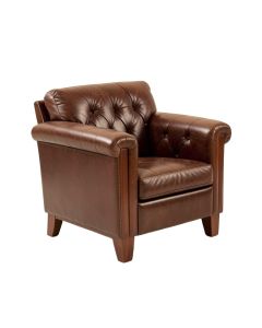 Acevedo 40 '' Wide Tufted Top Grain Leather Armchair (synthetic illustration; no displayed measurements)