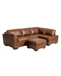 113 '' Wide Genuine Leather Left Hand Facing Sofa & Chaise