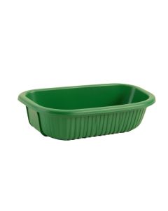 Reed Crest Empty Railing Planter With Integral Brackets - Green