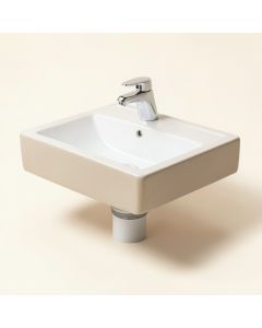 Vitreous China Rectangular Undermount Bathroom Sink With Overflow And Drain Assembly (synthetic illustration; no displayed measurements)