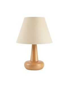 Field Brook Table Lamp With A Plain Fabric Shade - Beige