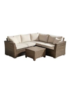 Ailer 4 Piece Outdoor Furniture Complete Patio Sectional Seating Group With Cushions
