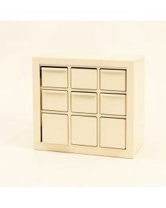 Willow Bridge Small-Parts Storage Drawer Cabinet - Ivory (synthetic illustration; no displayed measurements)