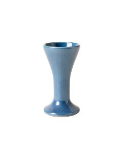 Fern Crest Empty Candle Holder - Blue