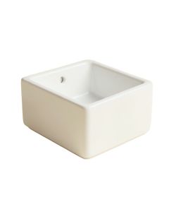 White Ceramic Square Vessel Bathroom Sink