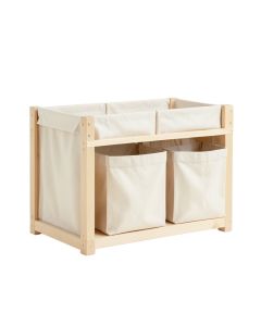 Cliff Bluff Laundry Sorting Station With Plain Removable Bags - Ivory
