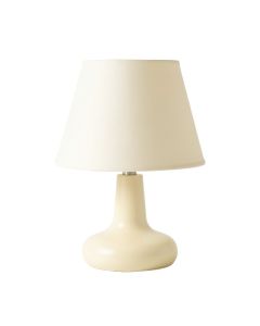 Heath Bluff Table Lamp With A Plain Fabric Shade - Cream