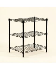 Donan 31.89 '' H X 29.13 '' W X 13.78 '' D Multi-Purpose 3-Shelf Wire Shelving Unit (synthetic illustration; no displayed measurements)