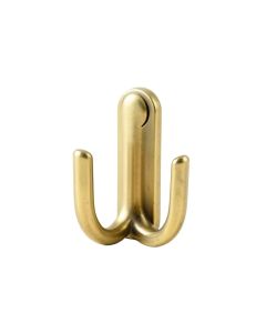 Brass Double Wall Mounted Robe Hook (synthetic illustration; no displayed measurements)