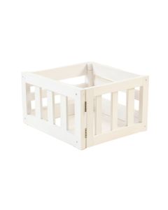 Brook Field Empty Furniture-Style Pet Crate - White (synthetic illustration; no displayed measurements)