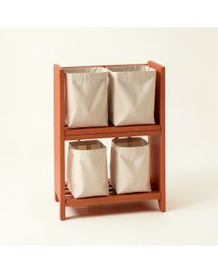Holly Bend Laundry Sorting Station With Plain Removable Bags - Terracotta (synthetic illustration; no displayed measurements)