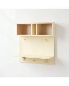 Elm Edge Wall-Mounted Entryway Organizer Shelf - Cream (synthetic illustration; no displayed measurements)