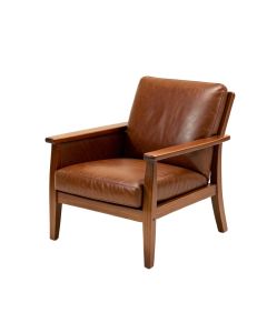 Keila 27 '' Wide Genuine Leather Lounge Chair (synthetic illustration; no displayed measurements)