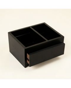 Hazel Branch Empty Coffee-Station Organizer - Black (synthetic illustration; no displayed measurements)