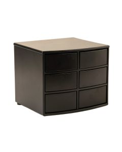 Linden Crest Small-Parts Storage Drawer Cabinet - Black (synthetic illustration; no displayed measurements)