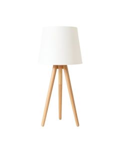 Spruce Arc Floor Lamp With A Plain Fabric Shade - White (synthetic illustration; no displayed measurements)