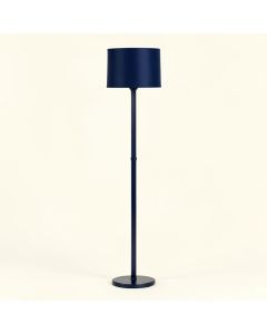 Heath Crest Floor Lamp With A Plain Fabric Shade - Navy (synthetic illustration; no displayed measurements)