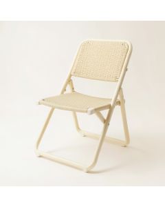 Vale Bluff Folding Outdoor Chair - Cream (synthetic illustration; no displayed measurements)
