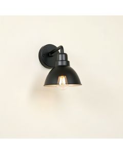 Summit Crossing Wall Sconce Mounted On A Plain Wall - Black (synthetic illustration; no displayed measurements)