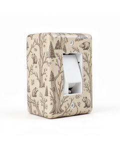 Woodland Forest Bear By Branch Twigs 1-Gang Toggle Light Switch Wall Plate (synthetic illustration; no displayed measurements)