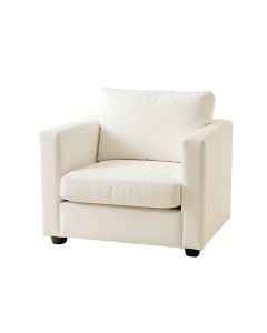 Wren Bluff Upholstered Armchair - White (synthetic illustration; no displayed measurements)