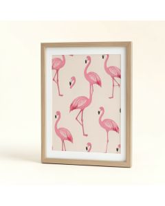 Flamingo Pattern Framed Graphic Art (synthetic illustration; no displayed measurements)
