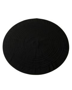 Pine Bluff Round Area Rug - Black (synthetic illustration; no displayed measurements)