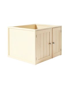 Briar Crossing Empty Furniture-Style Litter Enclosure - Cream (synthetic illustration; no displayed measurements)