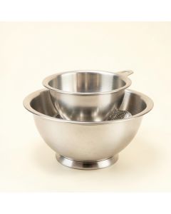 Chef Craft Stainless Steel 3 Piece Colander Set (synthetic illustration; no displayed measurements)