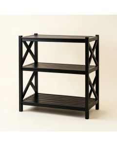 Rowan Crest Empty Seed-Starting Shelving Unit Without Lights - Black (synthetic illustration; no displayed measurements)