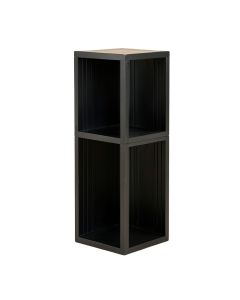 Reed Edge Narrow Cubby Tower - Black