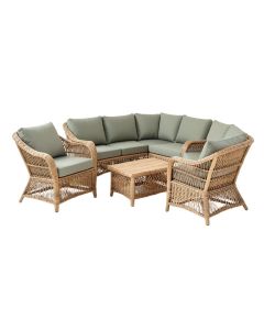 Rand 6 Piece Rattan Seating Group With Cushions (synthetic illustration; no displayed measurements)