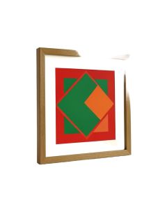 Square Geometric Picture Frame Graphic Art Print On Cnavas