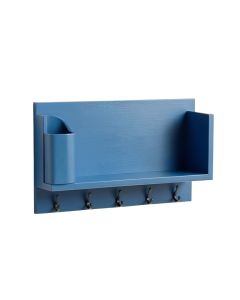 Hazel Brook Wall-Mounted Entryway Organizer Shelf - Blue (synthetic illustration; no displayed measurements)