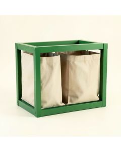 Holly Dell Laundry Sorting Station With Plain Removable Bags - Green (synthetic illustration; no displayed measurements)