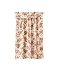 Haines 100 % Cotton Floral Room Darkening Rod Pocket Single Curtain Panel