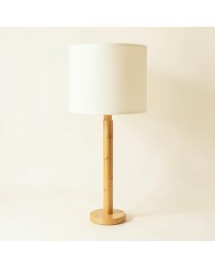 Cliff Brook Floor Lamp With A Plain Fabric Shade - Ivory (synthetic illustration; no displayed measurements)